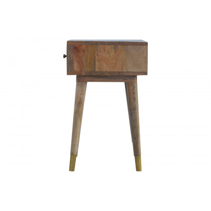 Artisan - Oak-ish Gold Brass Inlay Bedside