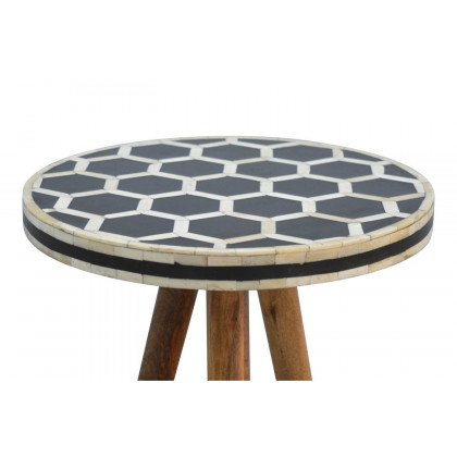 Artisan - Bone Inlay Stool in Tripod