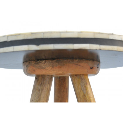 Artisan - Bone Inlay Stool in Tripod
