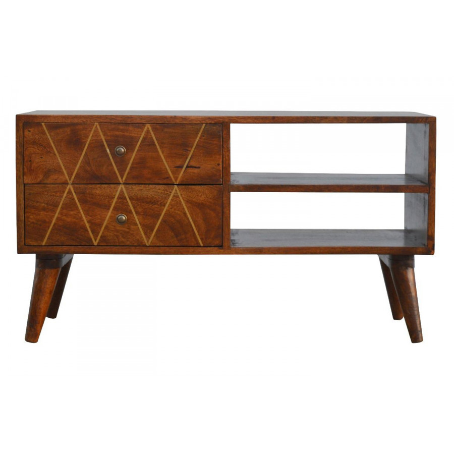 Artisan - Geometric Brass Inlay Media Unit