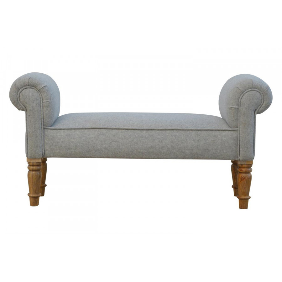 Artisan Bedroom Bench - Gray, Tweed