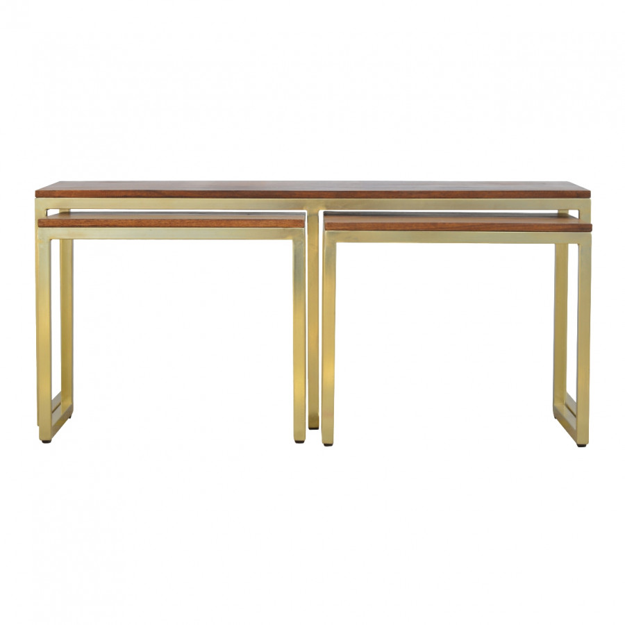 Artisan - Chunky Table Set of 3 in Gold