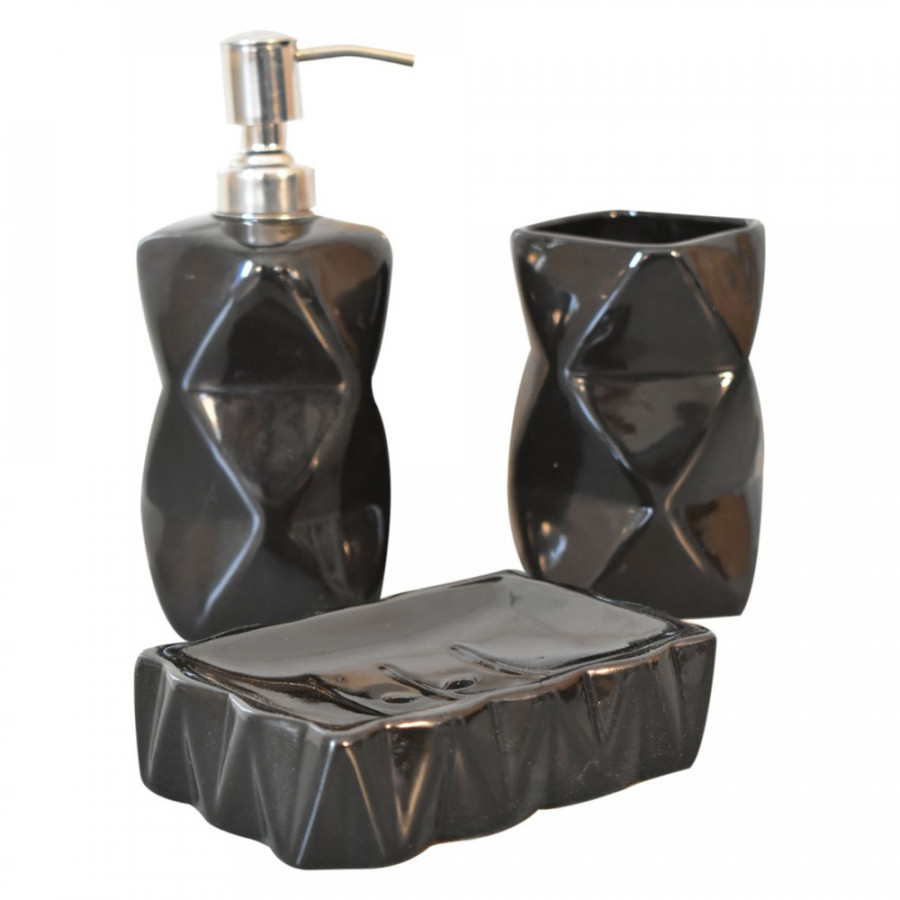 Artisan - Sindri Black Bathroom Set Of 3