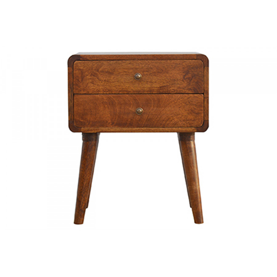 Artisan Curved Bedside - Chestnut