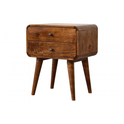 Artisan Curved Bedside - Chestnut