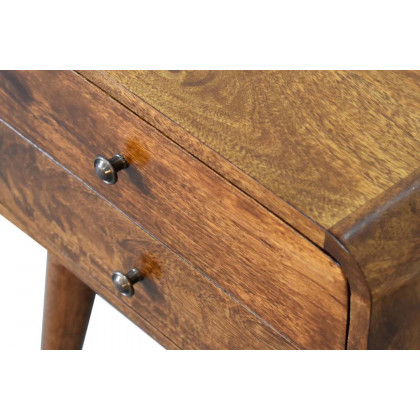 Artisan Curved Bedside - Chestnut