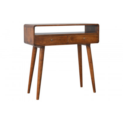 Artisan Curved Console Table - Chestnut