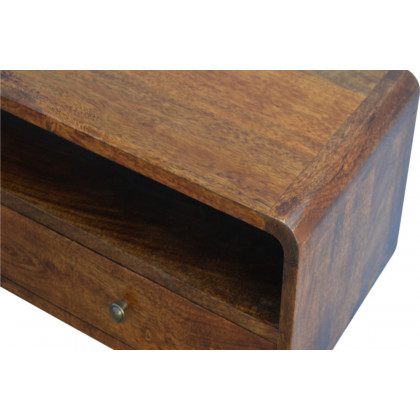 Artisan Curved Console Table - Chestnut