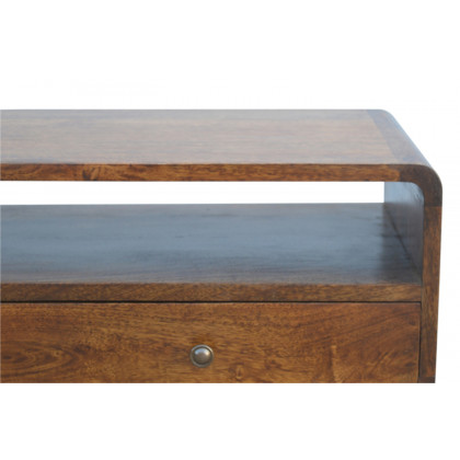 Artisan Curved Console Table - Chestnut