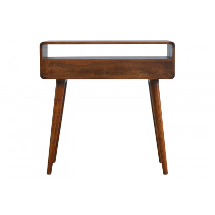 Artisan Curved Console Table - Chestnut