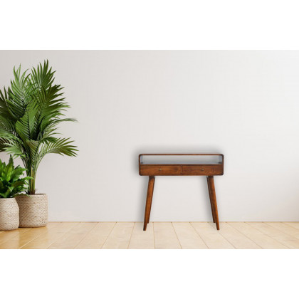 Artisan Curved Console Table - Chestnut