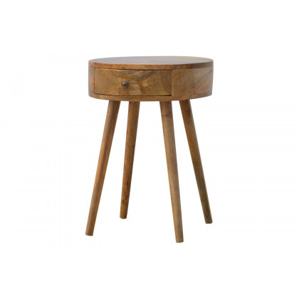 Artisan Nordic Circular Shaped Bedside - Oak-ish