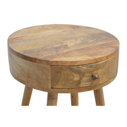 Artisan Nordic Circular Shaped Bedside - Oak-ish