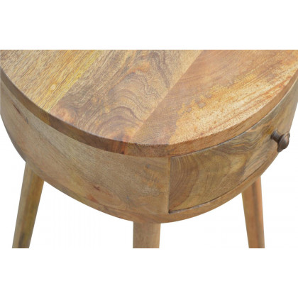 Artisan Nordic Circular Shaped Bedside - Oak-ish
