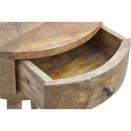 Artisan Nordic Circular Shaped Bedside - Oak-ish