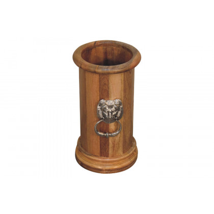 Artisan - Solid Wood Round Umbrella Stand with Knocker
