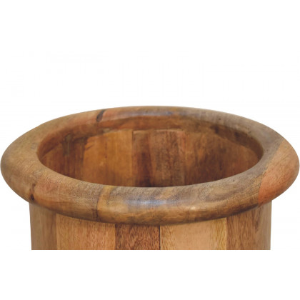 Artisan - Solid Wood Round Umbrella Stand with Knocker