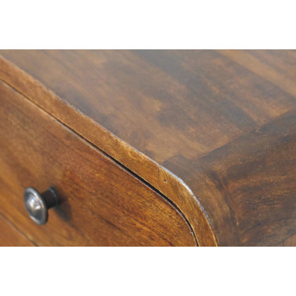 Artisan Curved Mini Wall Mounted Bedside - Chestnut