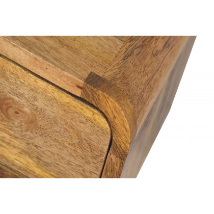 Artisan Curved Mini Wall Mounted Bedside - Oak-ish