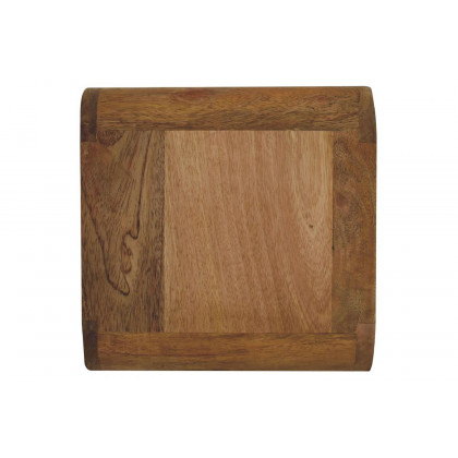 Artisan Curved Mini Wall Mounted Bedside - Oak-ish