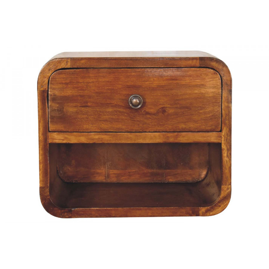 Artisan - Curved Mini Wall Mounted Open Slot Bedside