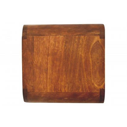 Artisan Curved Mini Wall Mounted Open Slot Bedside - Chestnut