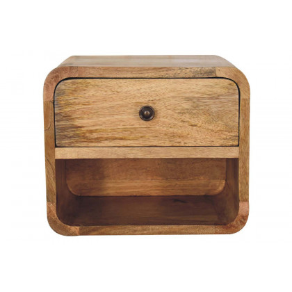 Artisan - Curved Mini Wall Mounted Open Slot Bedside