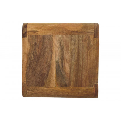 Artisan Curved Mini Wall Mounted Open Slot Bedside - Oak-ish