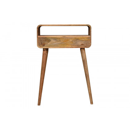 Artisan Curved Mini Console Table - Oak-ish