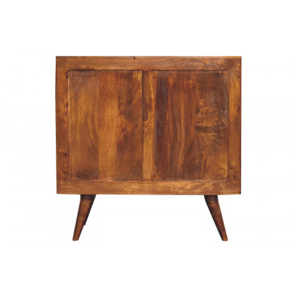 Artisan Pineapple Carved Chest - Chestnut