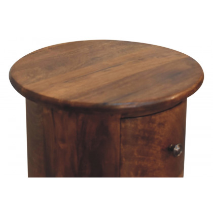 Artisan Mini Drum Bedside with 3 Drawers - Chestnut