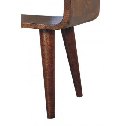 Artisan Curved Mini Open Bedside - Chestnut