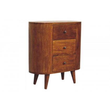 Artisan Round Mini Cabinet - Chestnut