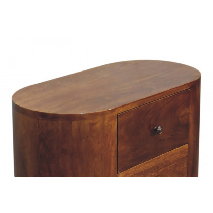 Artisan Round Mini Cabinet - Chestnut