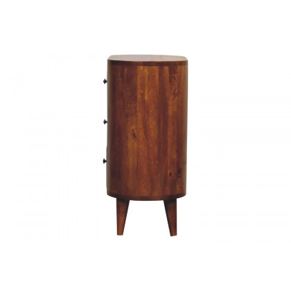 Artisan Round Mini Cabinet - Chestnut