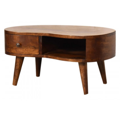 Artisan Wave Mini Coffee Table - Chesnut