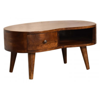Artisan Wave Mini Coffee Table - Chesnut