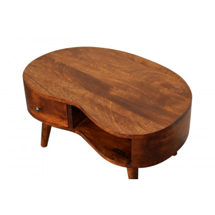 Artisan Wave Mini Coffee Table - Chesnut
