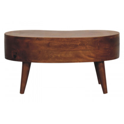 Artisan Wave Mini Coffee Table - Chesnut