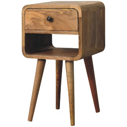 Artisan - Mini Oak-Ish Curve Lower Nightstand