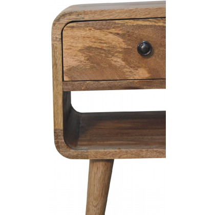Artisan - Mini Oak-Ish Curve Lower Nightstand