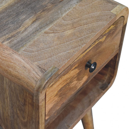 Artisan - Mini Oak-Ish Curve Lower Nightstand
