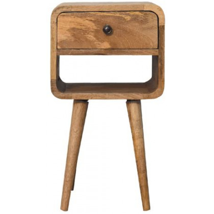 Artisan - Mini Oak-Ish Curve Lower Nightstand