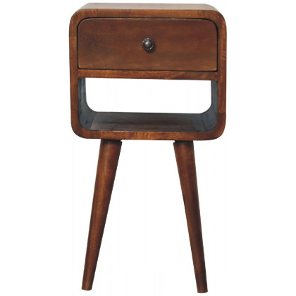 Artisan - Mini Chestnut Curve Lower Nightstand