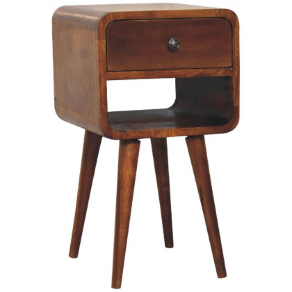 Artisan - Mini Chestnut Curve Lower Nightstand