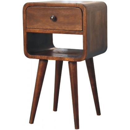 Artisan - Mini Chestnut Curve Lower Nightstand