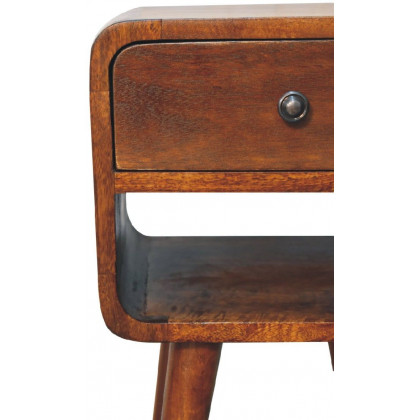 Artisan - Mini Chestnut Curve Lower Nightstand