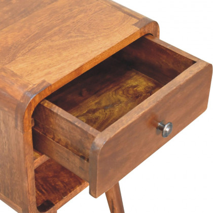 Artisan - Mini Chestnut Curve Lower Nightstand