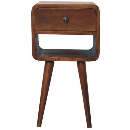 Artisan - Mini Chestnut Curve Lower Nightstand