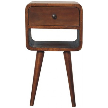 Artisan - Mini Chestnut Curve Lower Nightstand